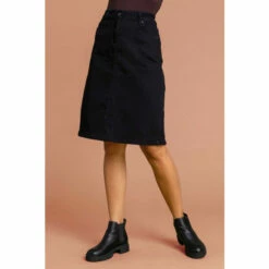 Roman A Line Stretch Denim Skirt For Female