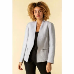 Roman Zip Detail Pleated Jacket For Female