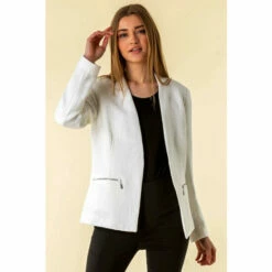 Roman Zip Detail Pleated Jacket For Female -Roman Ladies Fashion unnamed file 113