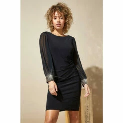 Roman Embellished Cuff Evening Dress For Female