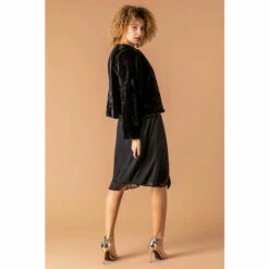 Roman Faux Fur Bolero Jacket For Female -Roman Ladies Fashion unnamed file 170