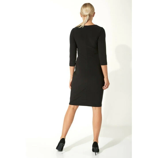 Roman 3/4 Sleeve Twist Waist Dress For Female 3 Roman 3/4 Sleeve Twist Waist Dress For Female - Image 3