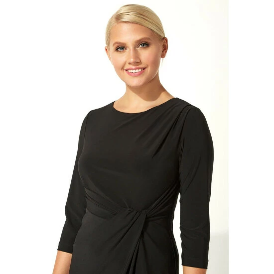 Roman 3/4 Sleeve Twist Waist Dress For Female 4 Roman 3/4 Sleeve Twist Waist Dress For Female - Image 4