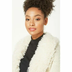 Roman Longline Faux Shearling Knit Coatigan For Female -Roman Ladies Fashion unnamed file 219