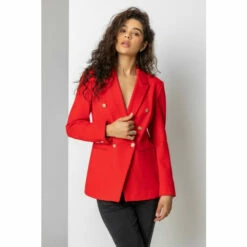 Roman Double Breasted Smart Blazer For Female