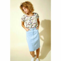 Roman A Line Stretch Denim Skirt For Female -Roman Ladies Fashion unnamed file 358