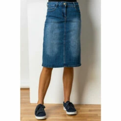 Roman A Line Stretch Denim Skirt For Female -Roman Ladies Fashion unnamed file 360