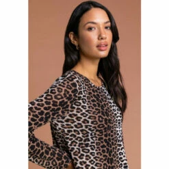 Roman Animal Leopard Print Layered Asymmetric Top For Female -Roman Ladies Fashion unnamed file 4059