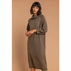 Roman Roll Neck Knitted Midi Dress For Female -Roman Ladies Fashion unnamed file 4787