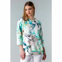 Roman Floral Print Lounge Top For Female