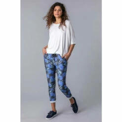 Roman Palm Leaf Print Lounge Joggers For Female -Roman Ladies Fashion unnamed file 5216