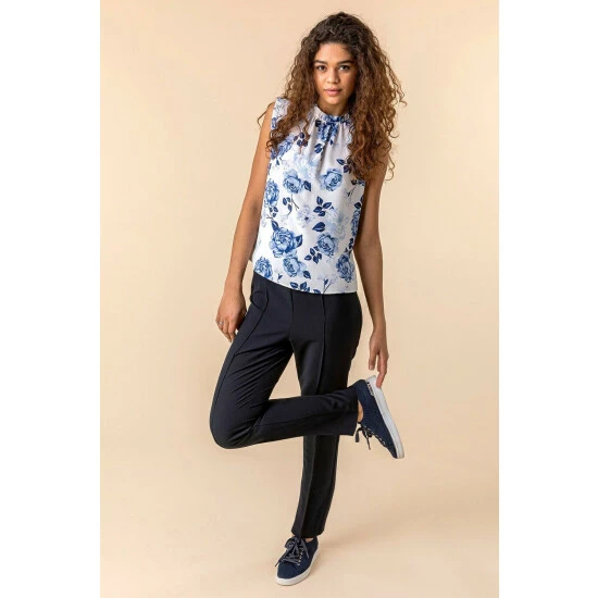 Roman Soft Jersey Stretch Seam Detail Trouser For Female 4 Roman Soft Jersey Stretch Seam Detail Trouser For Female - Image 4