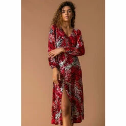 Roman Abstract Animal Print Midi Dress For Female 7 Roman Abstract Animal Print Midi Dress For Female -Roman Ladies Fashion unnamed file 583