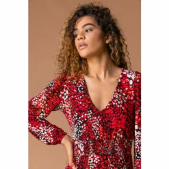 Roman Abstract Animal Print Midi Dress For Female 8 Roman Abstract Animal Print Midi Dress For Female -Roman Ladies Fashion unnamed file 584