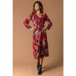 Roman Abstract Animal Print Midi Dress For Female 9 Roman Abstract Animal Print Midi Dress For Female -Roman Ladies Fashion unnamed file 585