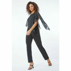 Roman Petite Sparkle Chiffon Overlay Jumpsuit For Female -Roman Ladies Fashion unnamed file 735