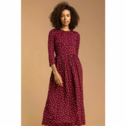 Roman Ditsy Floral Print Midi Dress For Female